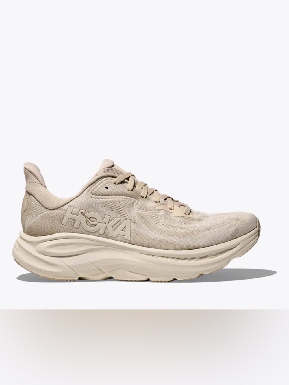 Men’s 11.5 HOKA Clifton 10 Oatmeal / Oat Milk